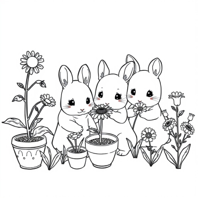 Sylvanian Families Caring for Flowers