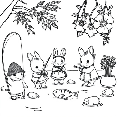 Sylvanian Families Fishing Day