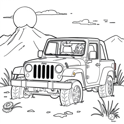 Barbie and Her Jeep