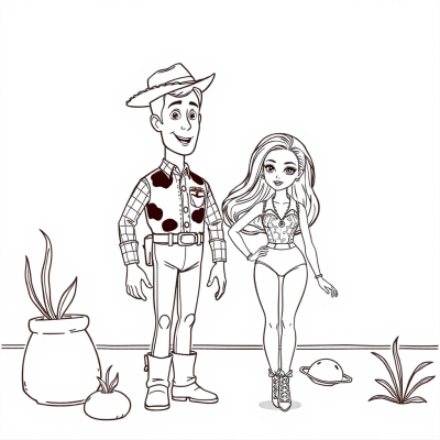 Barbie and Ken from Toy Story