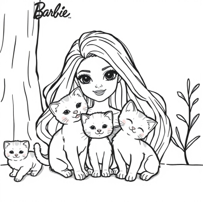 Barbie and Kittens