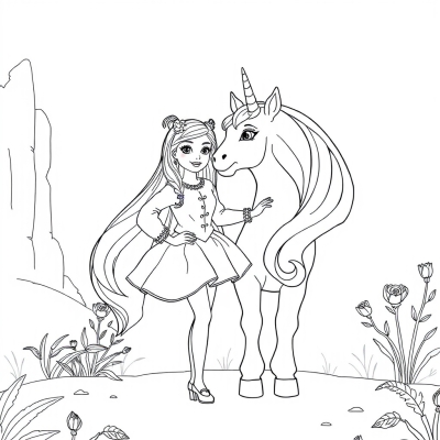 Barbie and Unicorn