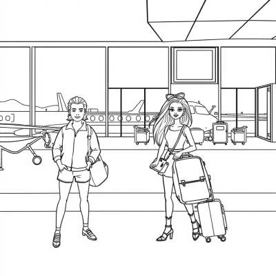 Barbie at the Airport