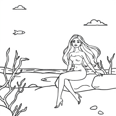 Barbie at the Sea