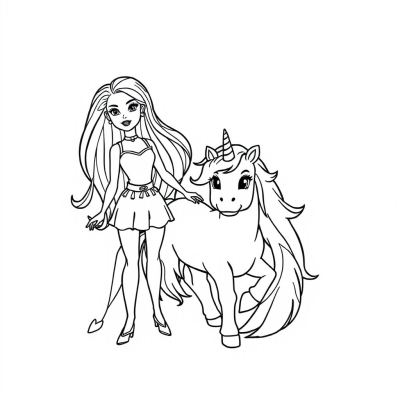 Barbie and Baby Unicorn