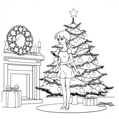 Barbie Decorates the Christmas Tree