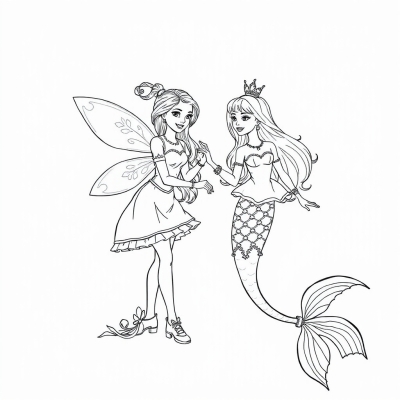 Barbie Fairy and Barbie Mermaid