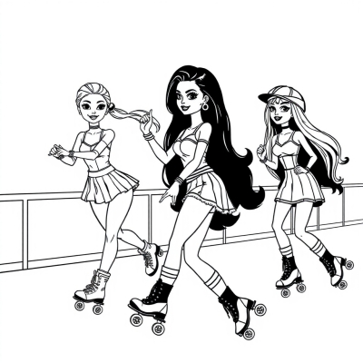 Barbie and Friends on Roller Skates