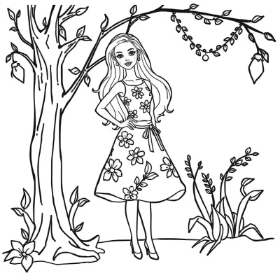 Barbie in a Floral Skirt