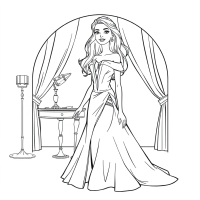 Barbie in a Luxurious Evening Dress