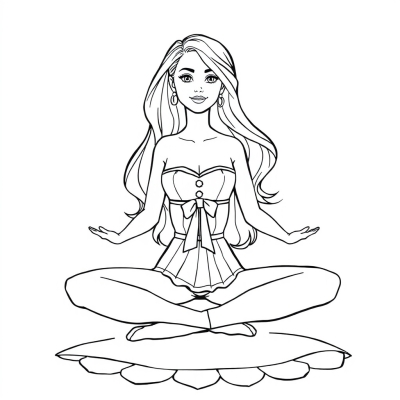 Barbie in Lotus Pose