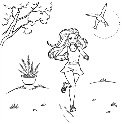 Barbie on a Run