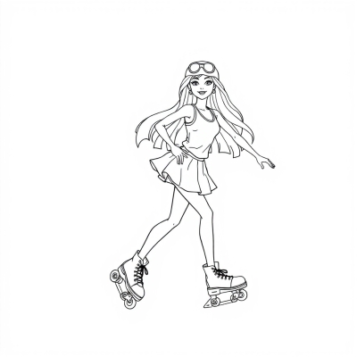 Barbie on Roller Skates