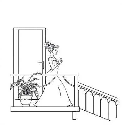 Barbie on the Balcony Waiting for Ken