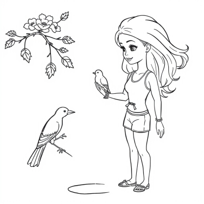 Barbie with Her Favorite Bird