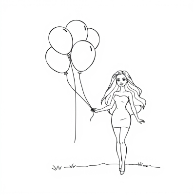 Barbie with Balloons