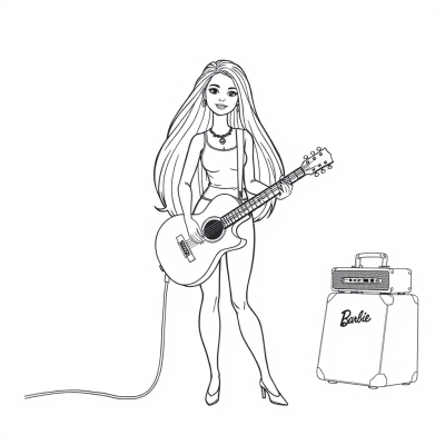 Barbie with Her Favorite Guitar