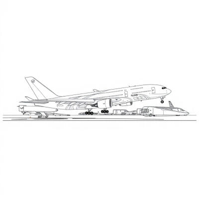 Airbus A380 Takes Off from Airport