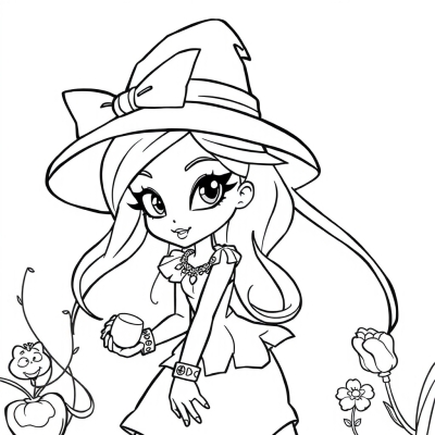 Fashionable Flora in a Stylish Hat