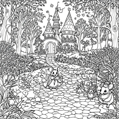 Forest Scene with Mouse King
