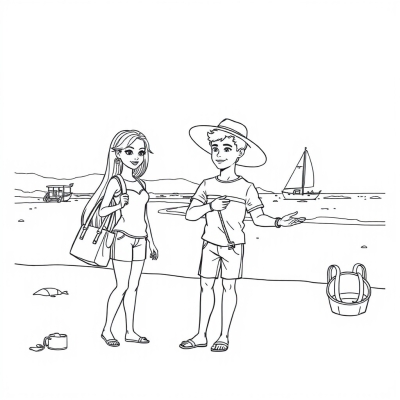 Ken and Barbie at the Beach