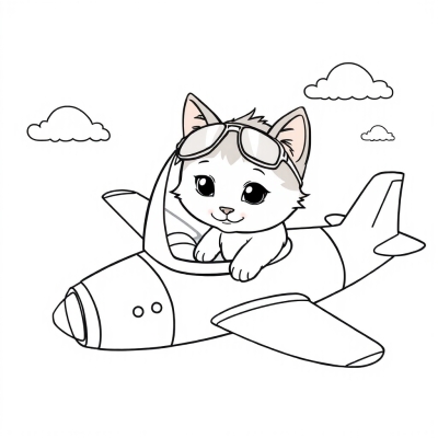 Kitten in an Airplane