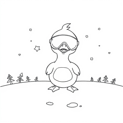 Lalafanfan Duck with Sleep Mask