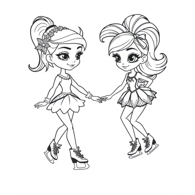 Layla and Bloom Ice Skating