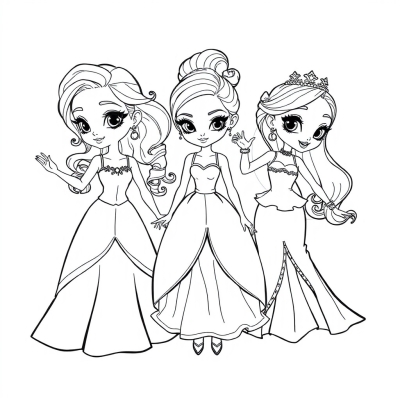 Layla, Stella, and Muse in Elegant Dresses
