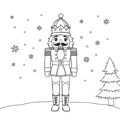 Simple Nutcracker with Snowflakes