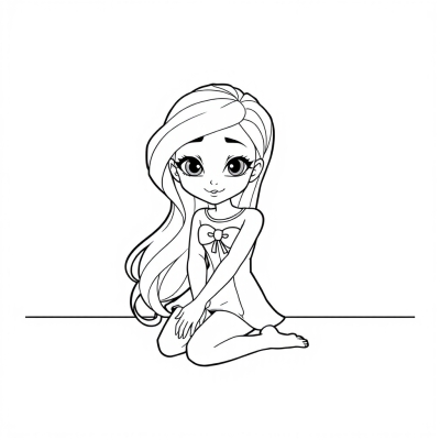 Stella Sitting on the Floor