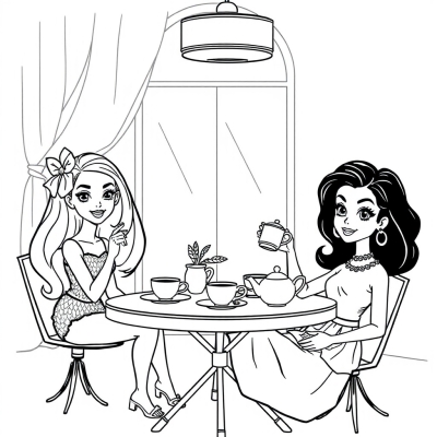 Tea Party with Barbie's Friend