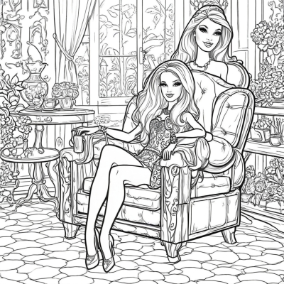 Thoughtful Barbie in a Chair