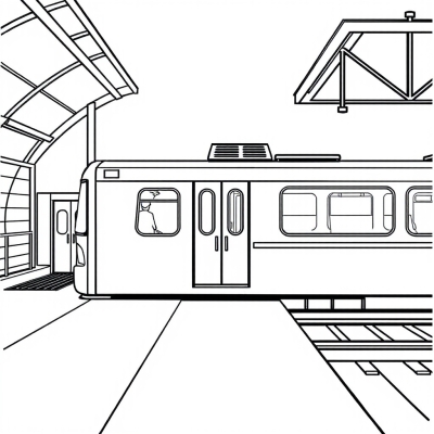 Arrival of the Train at the Subway Station