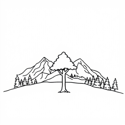 Tree in the Mountains