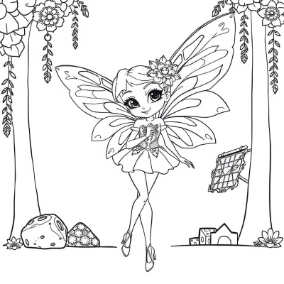 Winx Flora in a Fancy Dress