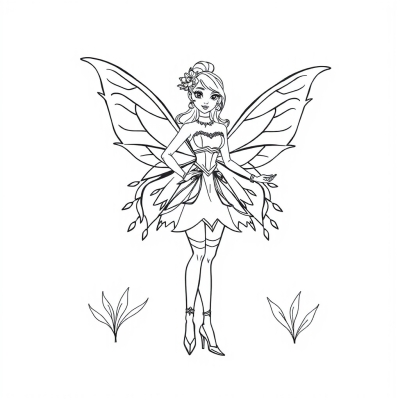 Winx Leila in a Fancy Dress