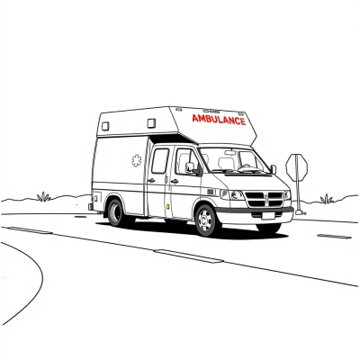 Ambulance on the Road