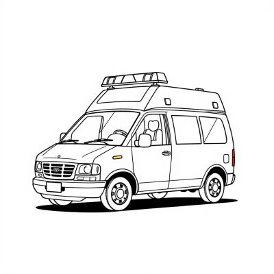 Ambulance with Flashing Lights for Kids