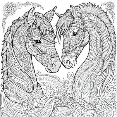 Horse Art Therapy with Beautiful Patterns