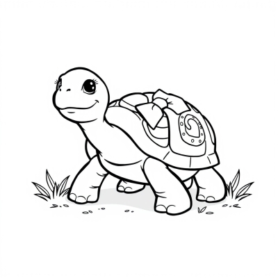 Cute Turtle with a Bow