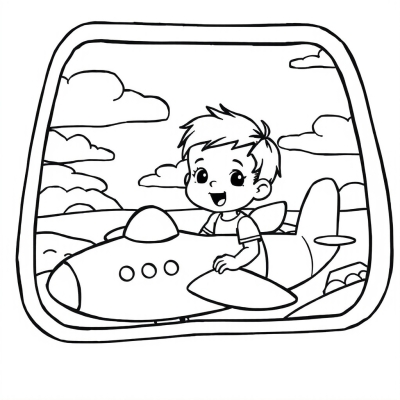 Boy in an Airplane