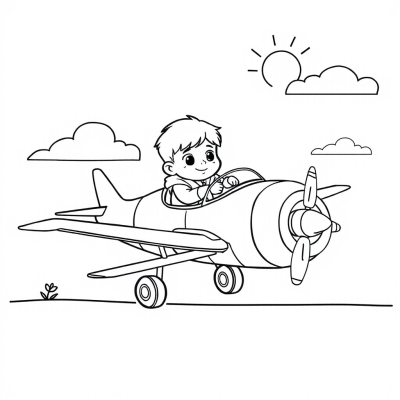 Boy with Airplane