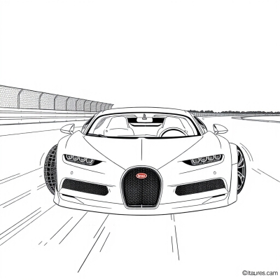 Bugatti Chiron on the Track