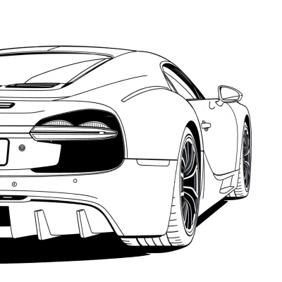 Bugatti Chiron Side View