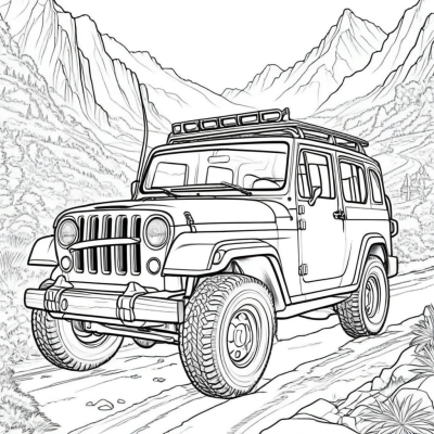 Jeep in the Countryside