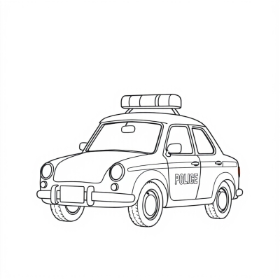 Карикатурная полицейская машина