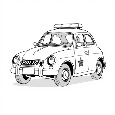 Cartoon Police Car