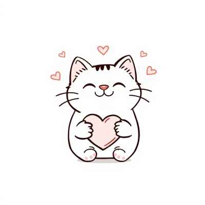 Pusheen Valentine Cat