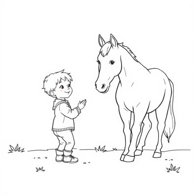Child Feeding the Horse